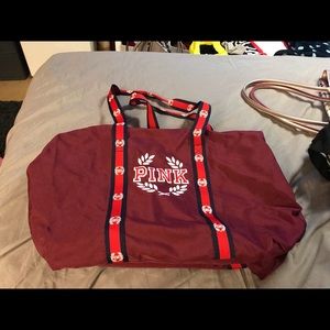 Victoria’s Secret pink duffel bag campus edition